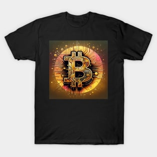 Cyber Dawn: Bitcoin's Digital Awakening T-Shirt